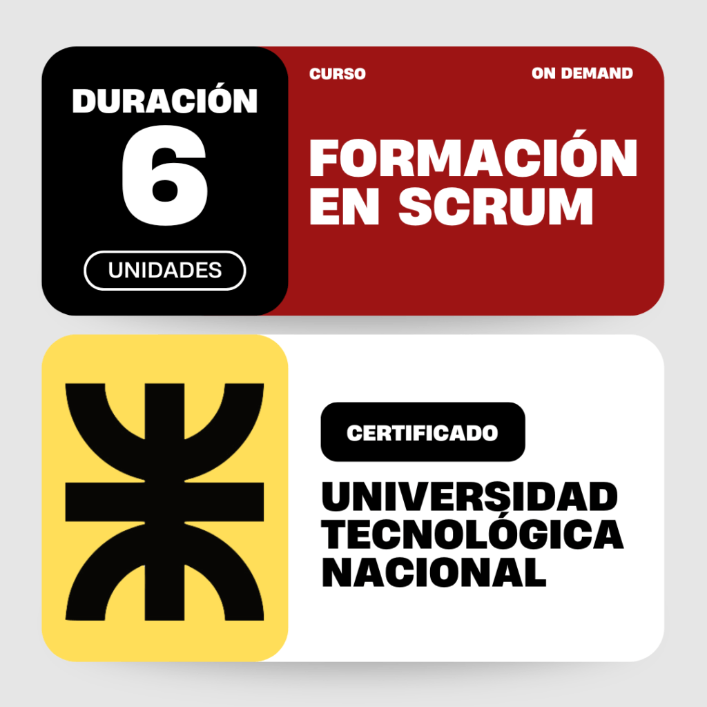 curso de formación en scrum con Certificación UTN